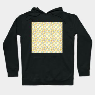 Yellow & Blue Floral Pattern Hoodie